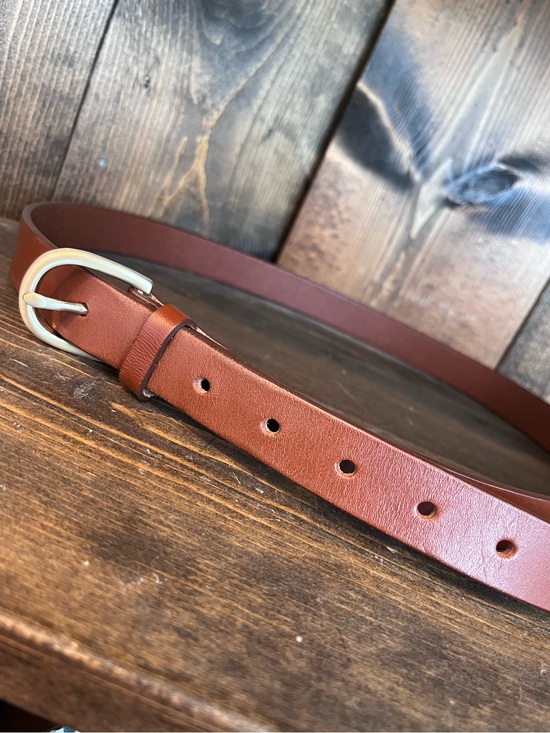Lands' End Accessories - Lands’ End Brown Leather Belt Women’s Size Large